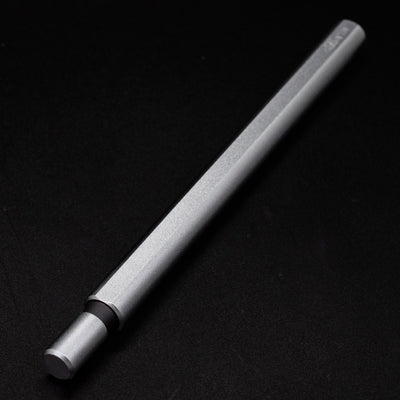 Stilform FLOW Rollerball Pen Comet Grey- closeup view of end cap