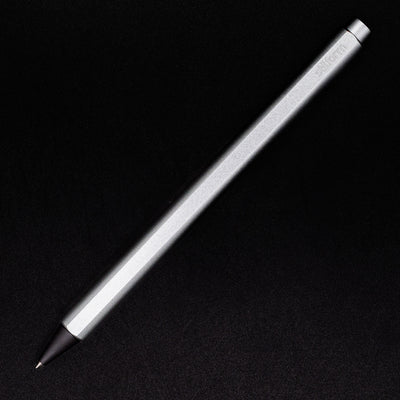 Stilform FLOW Rollerball Pen Comet Grey- full overhead view