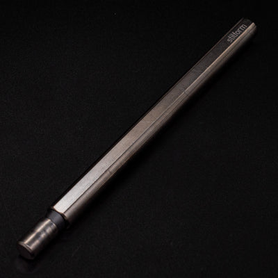 Stilform FLOW Rollerball Pen Titanium DLC - closeup view of end cap