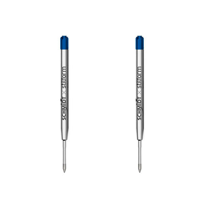 Stilform G2 ISO Refill 2-Pack Medium Blue – smooth ballpoint pen ink refills for everyday writing