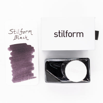 Stilform Ink Bottle Black – closeup view of ink swatch
