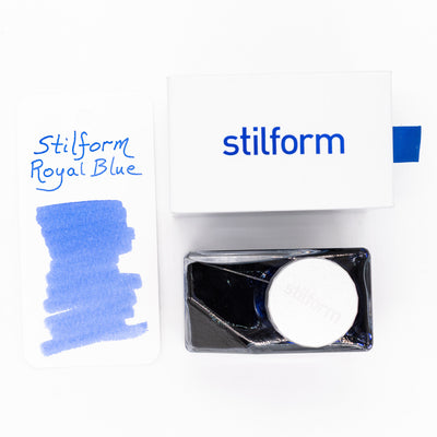 Stilform Ink Bottle Royal Blue – closeup view of ink swatch