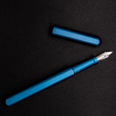Stilform INK Fountain Pen Night Sky – full overhead view, uncapped