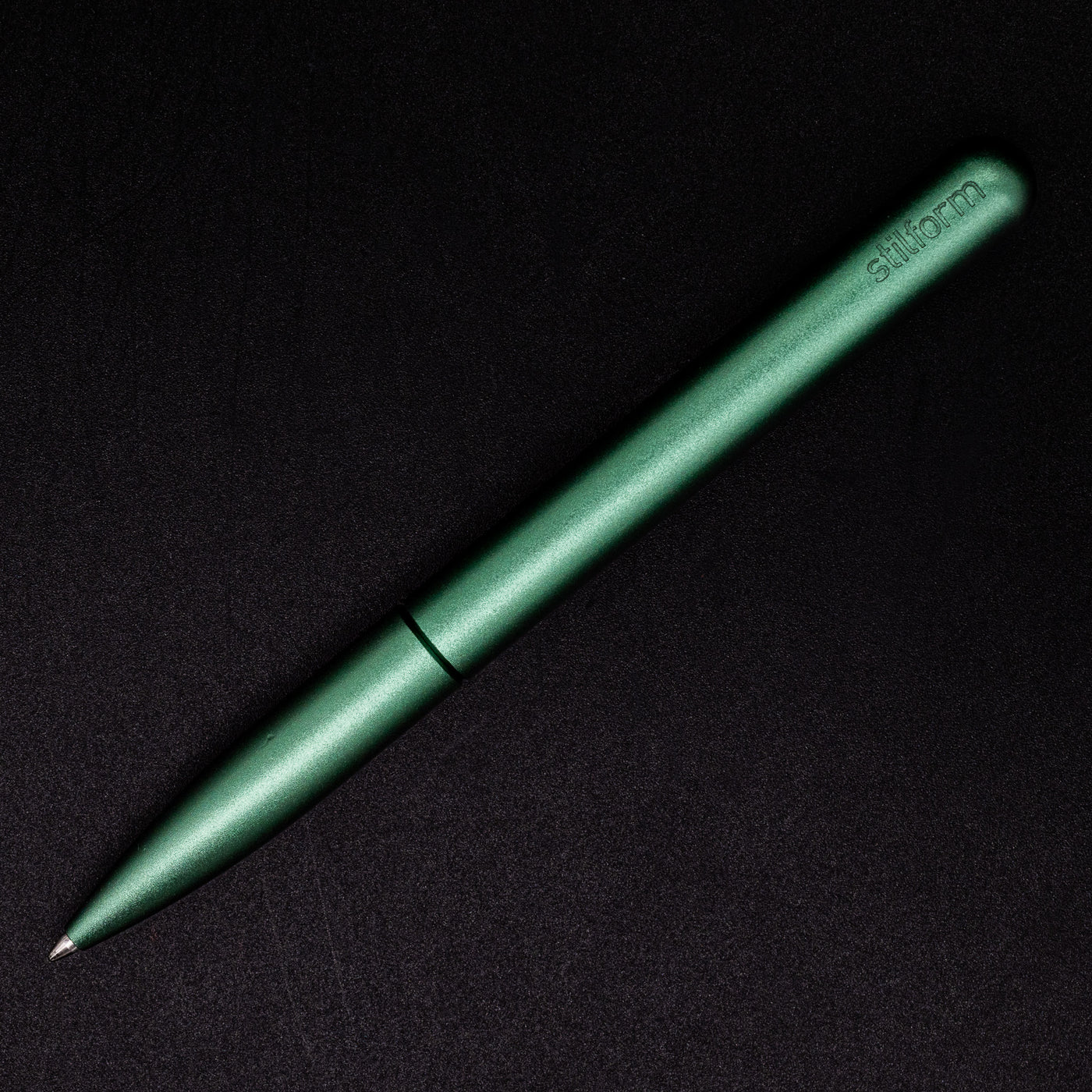 Stilform PEN Ballpoint Pen Aurora Green - full overhead view