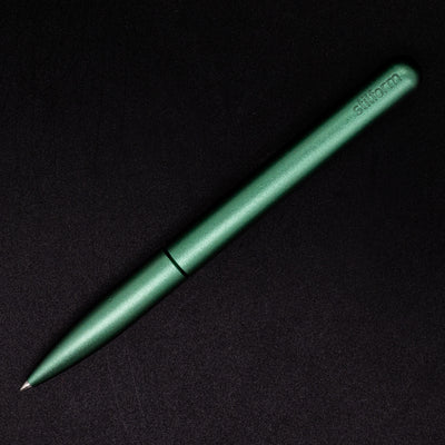 Stilform PEN Ballpoint Pen Aurora Green - full overhead view