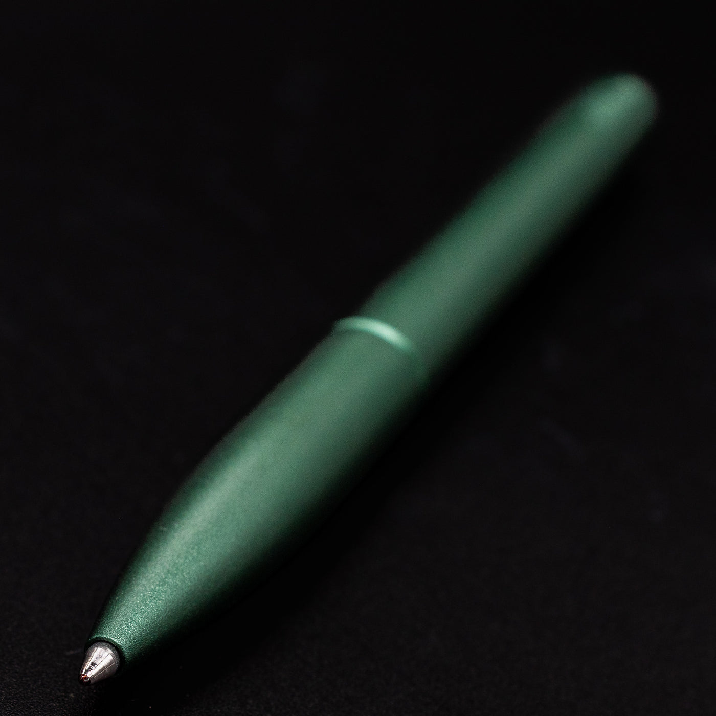 Stilform PEN Ballpoint Pen Aurora Green - closeup view of ballpoint tip