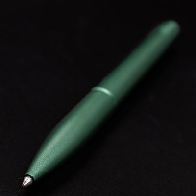 Stilform PEN Ballpoint Pen Aurora Green - closeup view of ballpoint tip