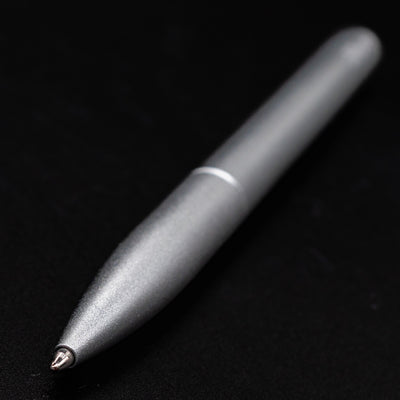 Stilform PEN Ballpoint Pen Comet Grey - closeup view of ballpoint tip