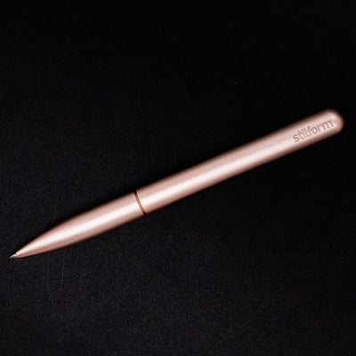 Stilform PEN Ballpoint Pen Rose Moon Aluminum - full overhead view