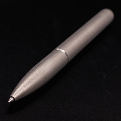Stilform PEN Ballpoint Pen Titanium Matte - closeup view of ballpoint tip