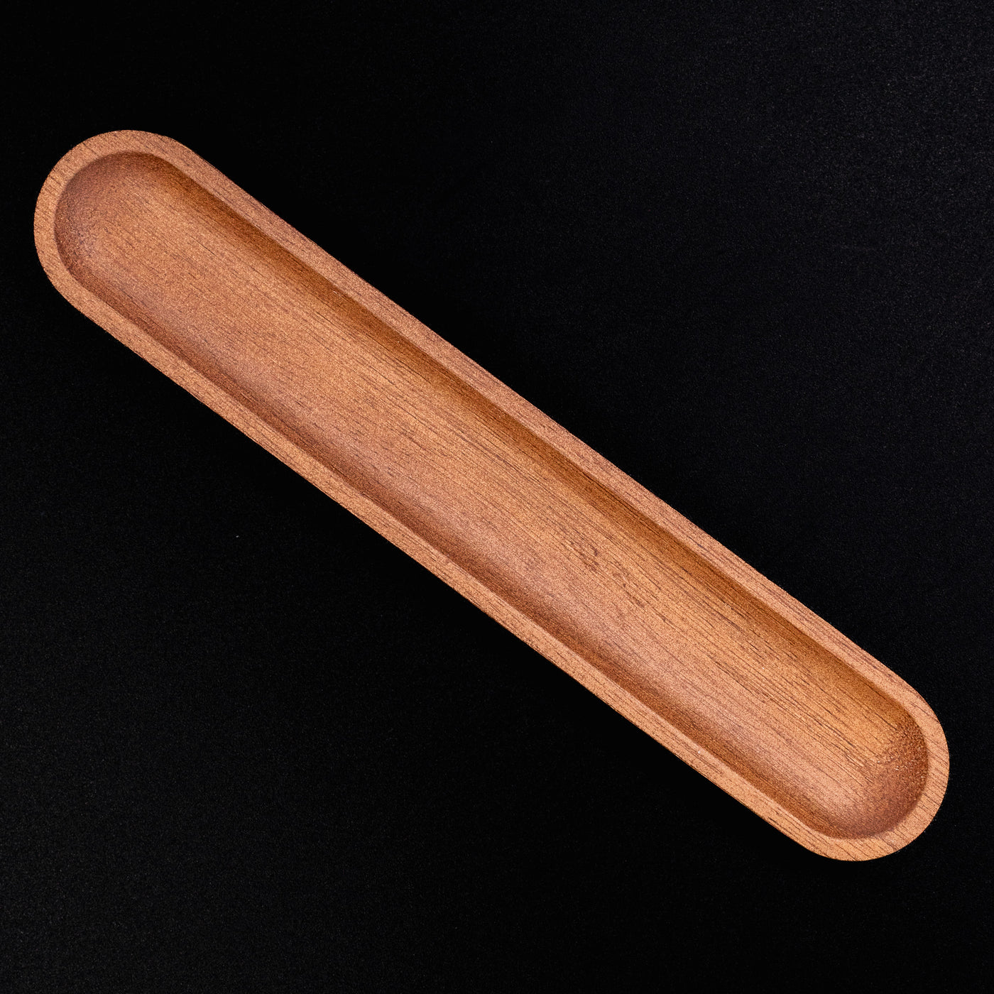 Stilform Wooden Pen Holder Walnut - full overhead view