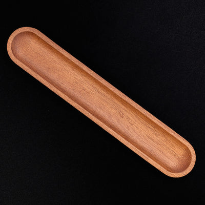 Stilform Wooden Pen Holder Walnut - full overhead view