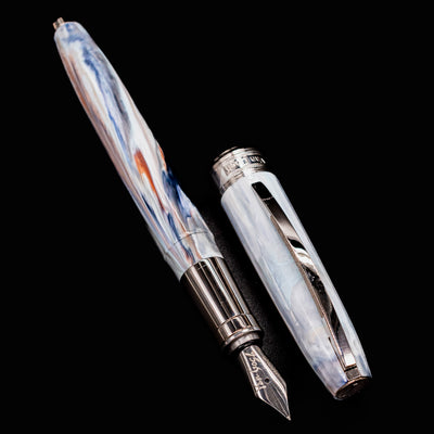 Visconti Van Gogh Old Vineyard with Peasant Woman Fountain Pen open with cap placed beside it