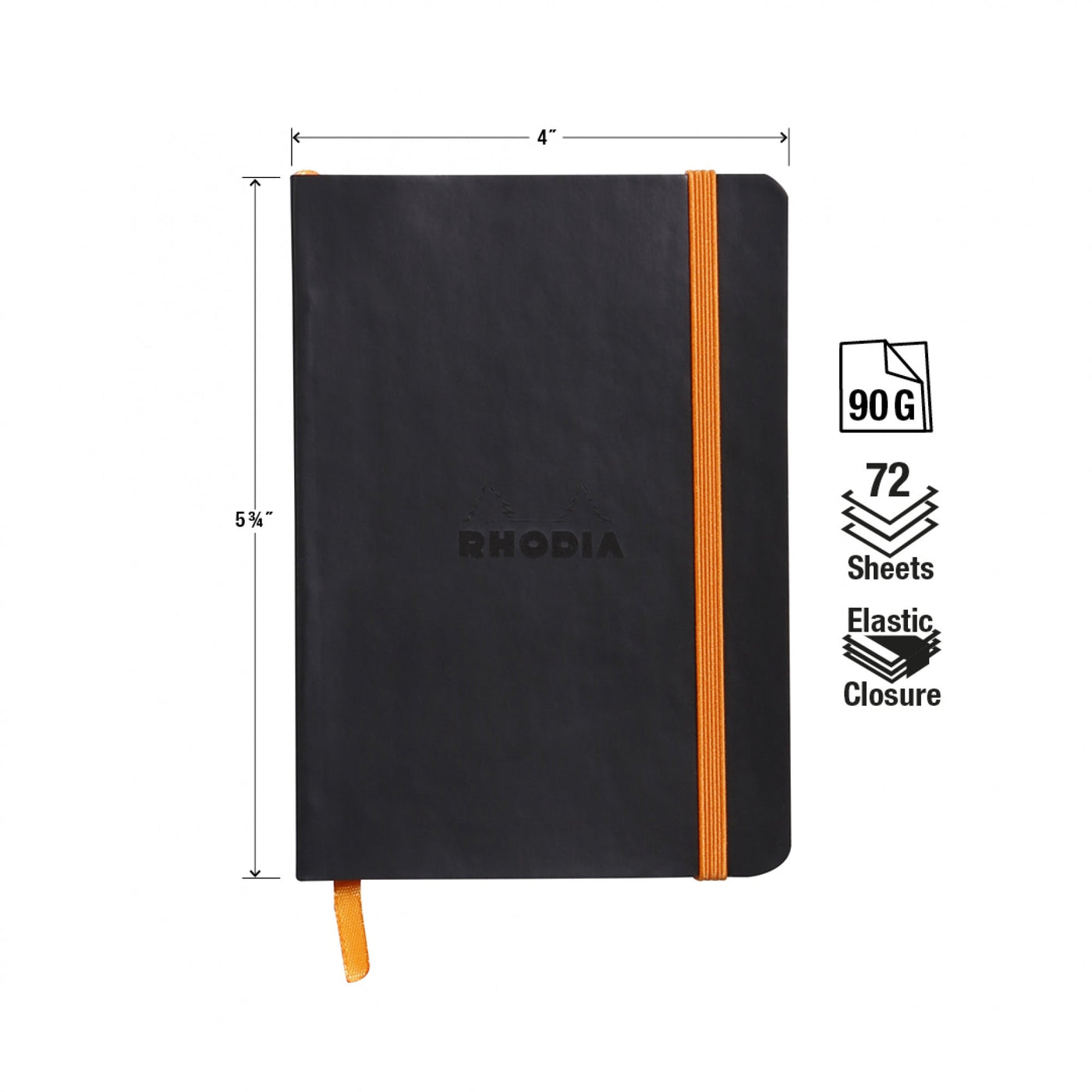 Rhodia Rhodiarama Soft Cover A6 Black Dotted Notebook Measurements