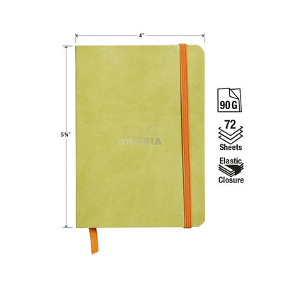 Rhodia Rhodiarama Anise A6 Soft Cover Dotted Notebook Measurements