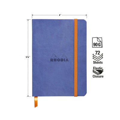 Rhodia Rhodiarama Soft Cover A6 Sapphire Lined Notebook Measurements