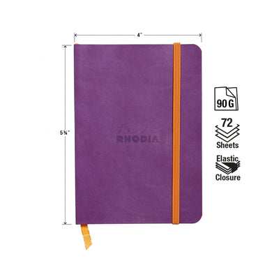 Rhodia Rhodiarama Purple A6 Soft Cover Lined Notebook Measurements