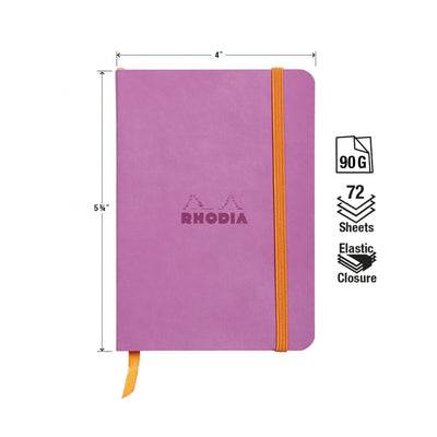 Rhodia Rhodiarama Soft Cover A6 Lilac Dotted Notebook Measurements