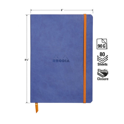 Rhodia Rhodiarama Soft Cover A5 Sapphire Dotted Notebook Measurements