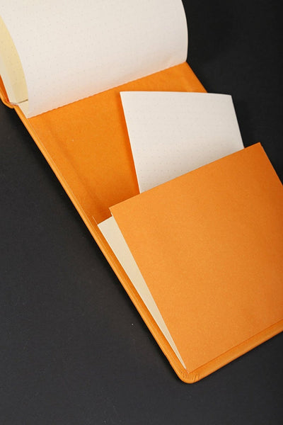 Rhodia Everyday Carry Flip Cover A6 Orange Dotted Webnotebook Logo