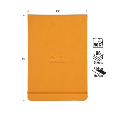 Rhodia Everyday Carry Flip Cover A6 Orange Dotted Webnotebook Measurements