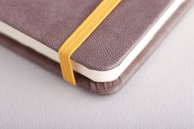 Rhodia Rhodiarama Hard Cover A6 Chocolate Lined Webnotebook Elastic Band