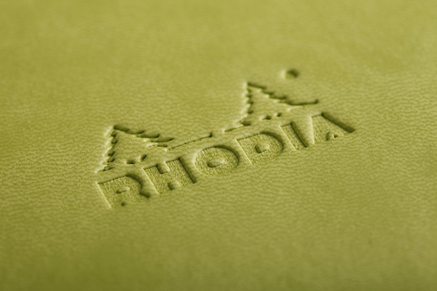 Rhodia Rhodiarama Hard Cover A5 Anise Lined Notebook Logo