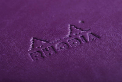Rhodia Rhodiarama Hard Cover A5 Purple Dotted Notebook Logo
