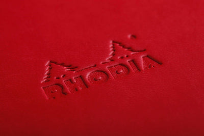 Rhodia Rhodiarama Soft Cover A6 Poppy Lined Notebook Logo