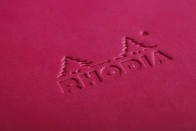 Rhodia Rhodiarama Soft Cover A5 Raspberry Dotted Notebook Logo