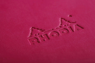Rhodia Rhodiarama Soft Cover A5 Raspberry Lined Notebook Logo