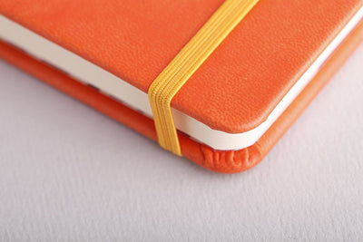 Rhodia Rhodiarama Soft Cover A5 Tangerine Dotted Notebook Elastic Band