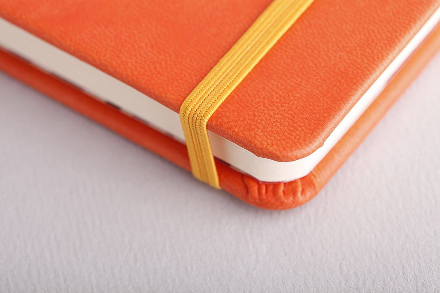 Rhodia Rhodiarama Hard Cover A6 Tangerine Lined Webnotebook Elastic Band