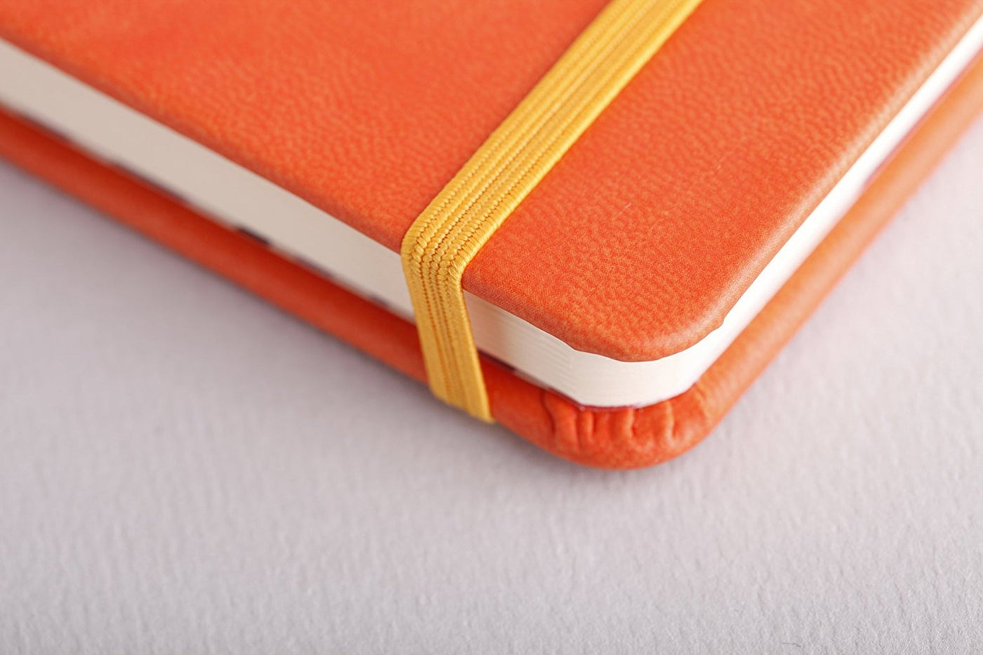 Rhodia Rhodiarama Soft Cover A5 Tangerine Lined Notebook Elastic Band