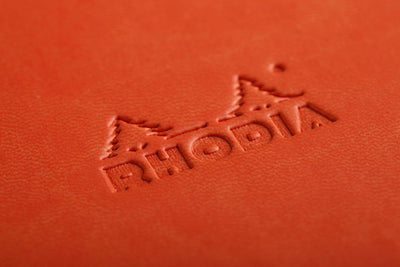Rhodia Rhodiarama Soft Cover A6 Tangerine Lined Notebook Logo