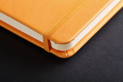 Rhodia Rhodiarama Hard Cover A6 Orange Lined Webnotebook Elastic Band