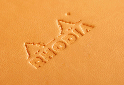 Rhodia Rhodiarama Soft Cover A5 Orange Lined Notebook Logo