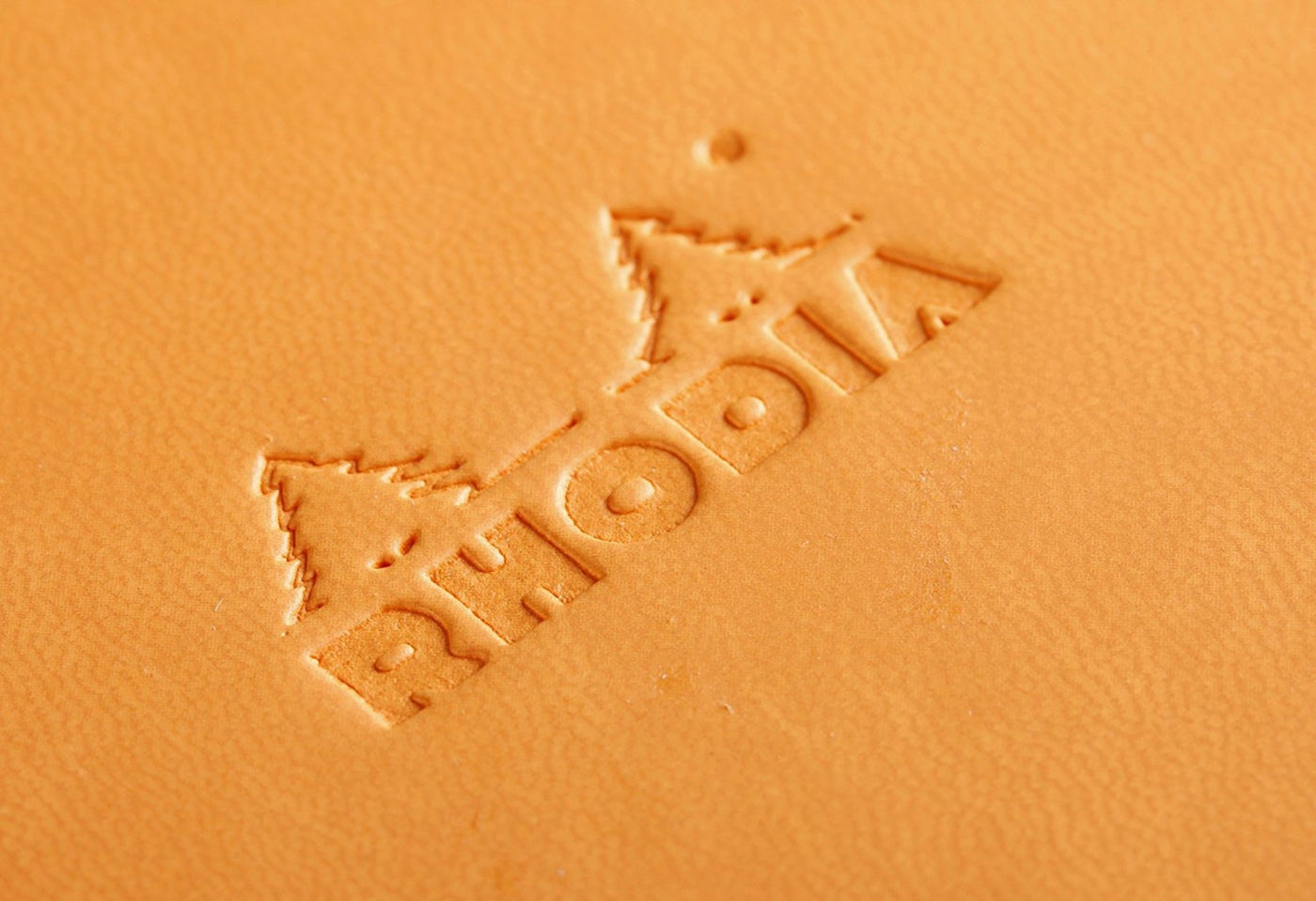 Rhodia Rhodiarama Soft Cover A6 Orange Lined Notebook Logo
