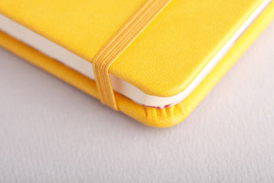 Rhodia Rhodiarama Hard Cover A6 Yellow Lined Webnotebook Elastic Band