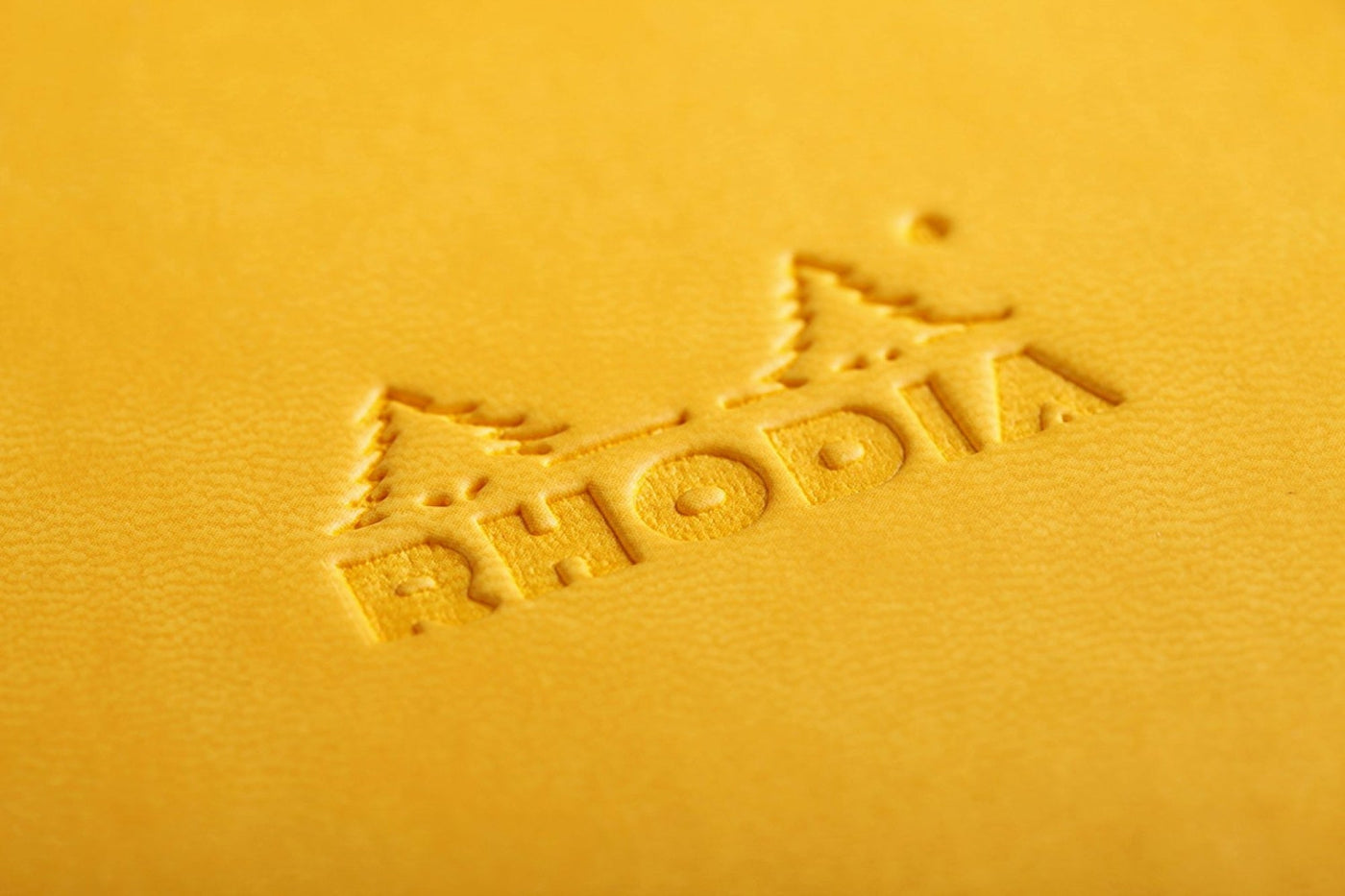 Rhodia Rhodiarama Soft Cover A5 Yellow Lined Notebook Logo
