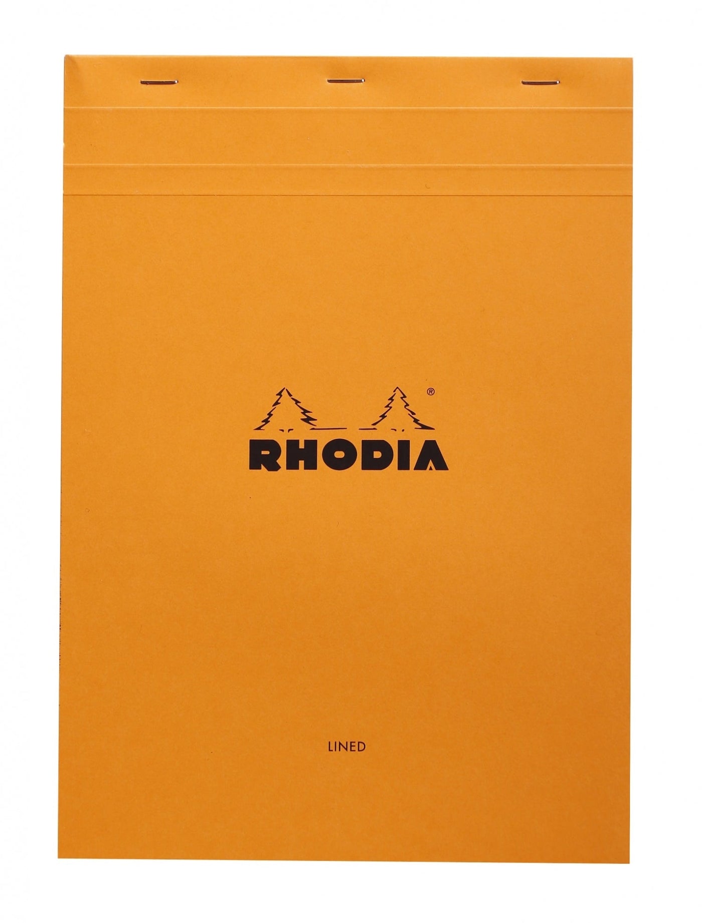 Rhodia No 18 Top Staplebound A4 Orange Lined with Margin Notepad Front Cover
