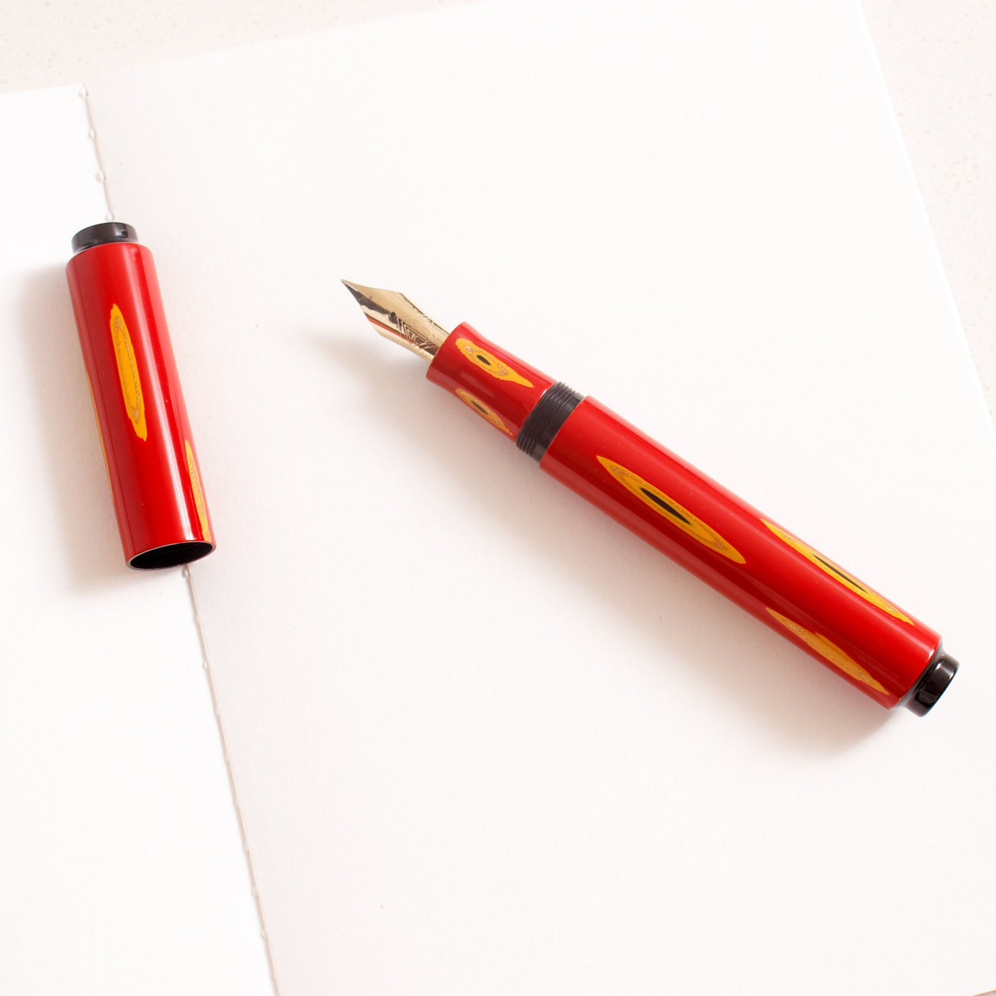 red fountain pen