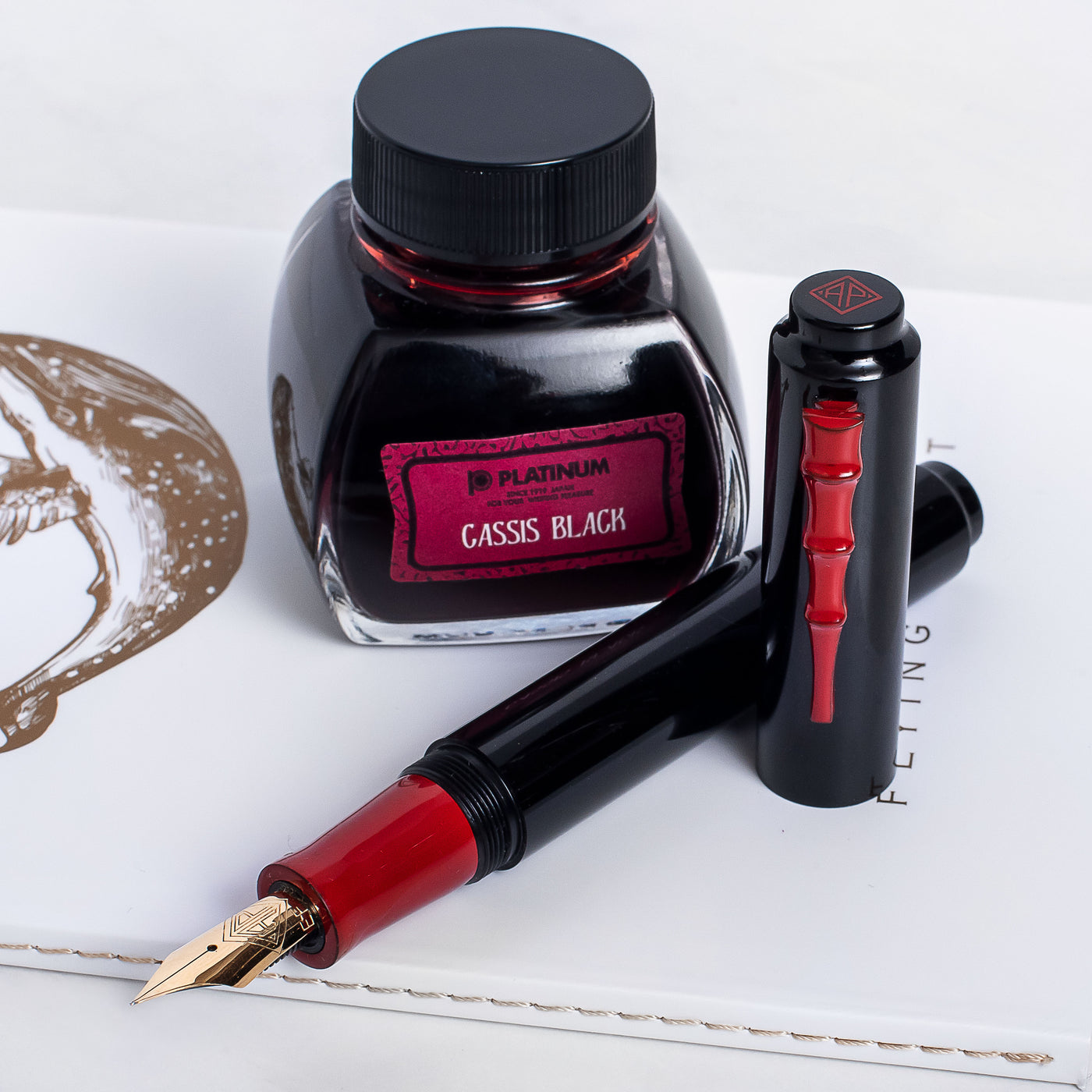 Black Red Urushi Fountain Pen