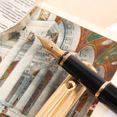 Aurora-88-Black-Resin-&-Gold-Plated-Fountain-Pen-Nib