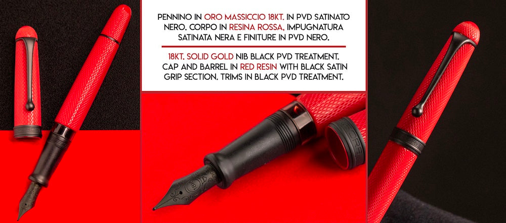 Aurora Red Mamba Fountain Pen