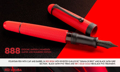 Aurora 888 Red Mamba Fountain Pen