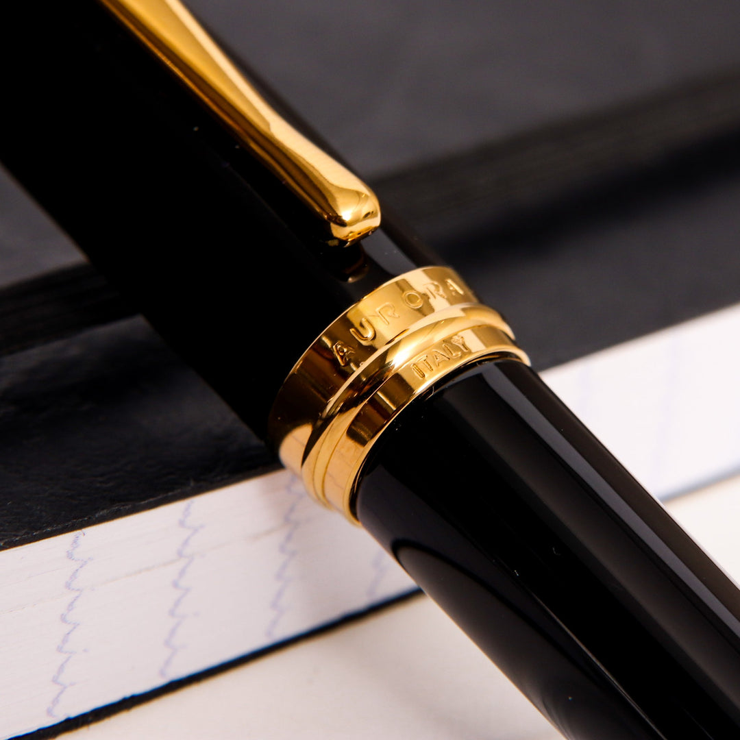 Aurora Ipsilon Deluxe Fountain Pen - Black & Gold – Truphae