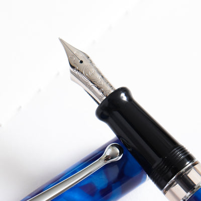 Optima Auroloide Blue & Chrome Fountain Pen