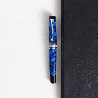 Optima Auroloide Blue & Chrome Fountain Pen