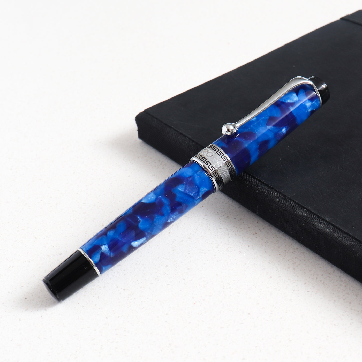 Optima Auroloide Blue & Chrome Fountain Pen